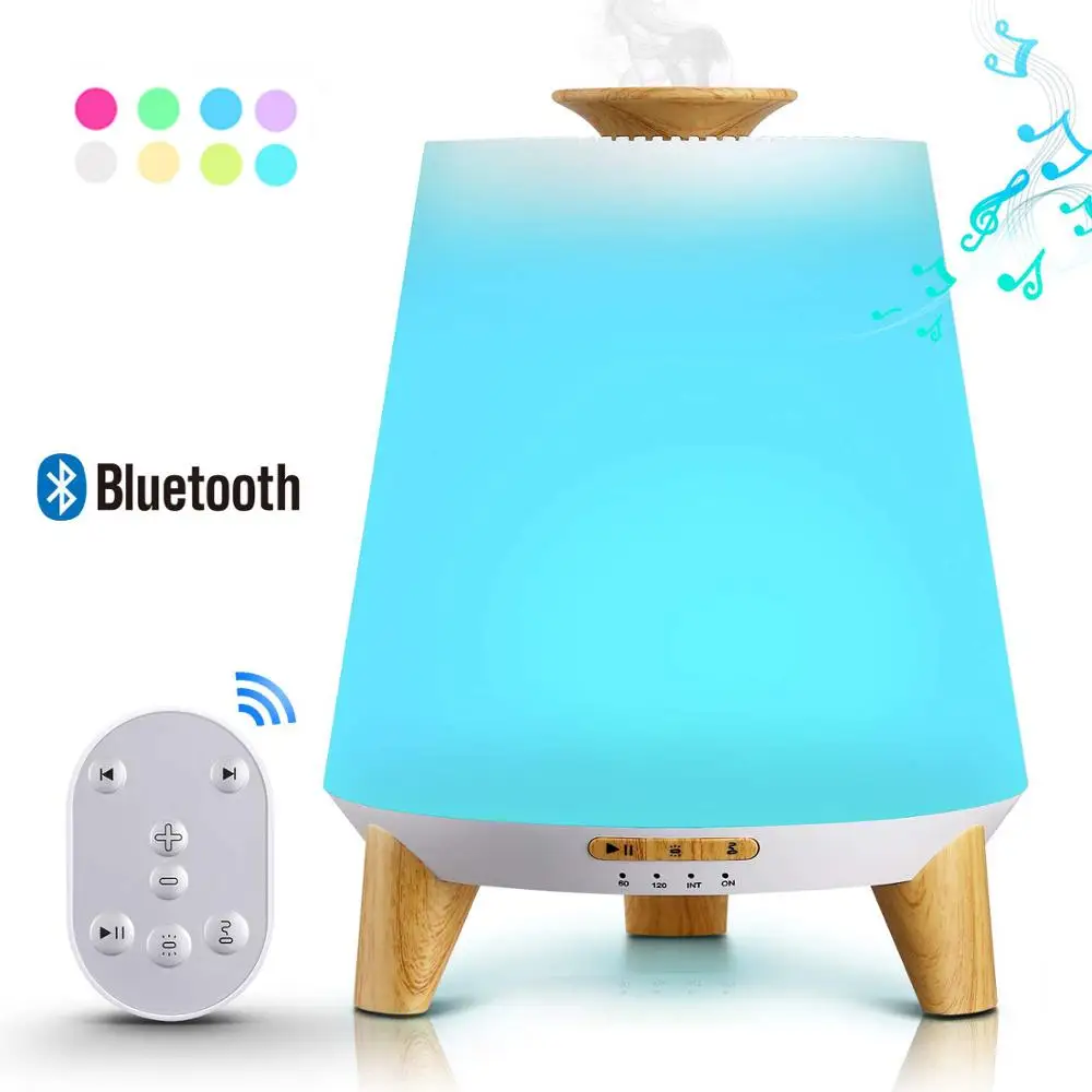 

NEWTHING Aromatherapy Essential Oil Diffuser Bluetooth Music Aroma Cool Mist Humidifier with Bedside Smart Lamp Speaker for Home