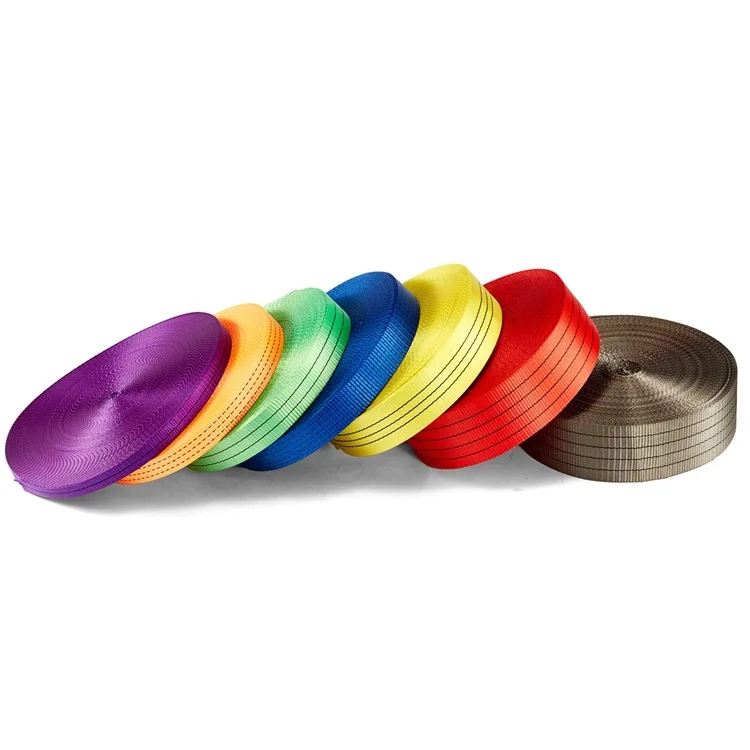 Manufacturers Wholesale 2. 5cm-24cm Wide Color Binding Belt of Tensioner Webbing 10 Tons Load-Bearing Intensive Polyester Webbin