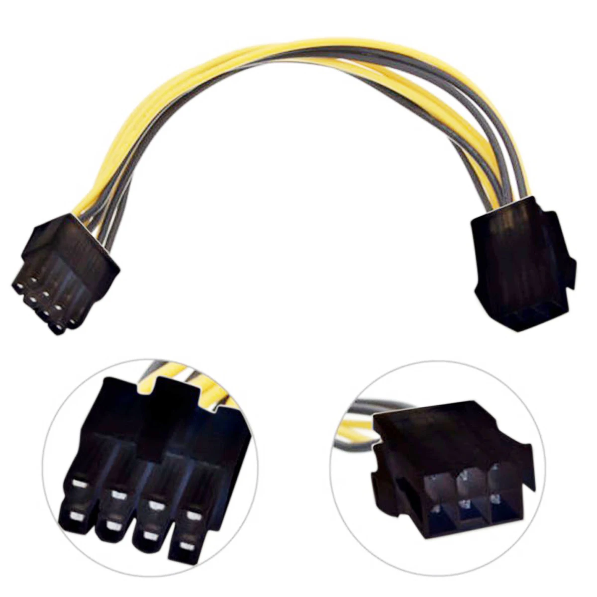 CY кабель CY 10 см 6Pin до 8 Pin EPS 12V ATX материнская плата блок питания адаптер конвертер кабель