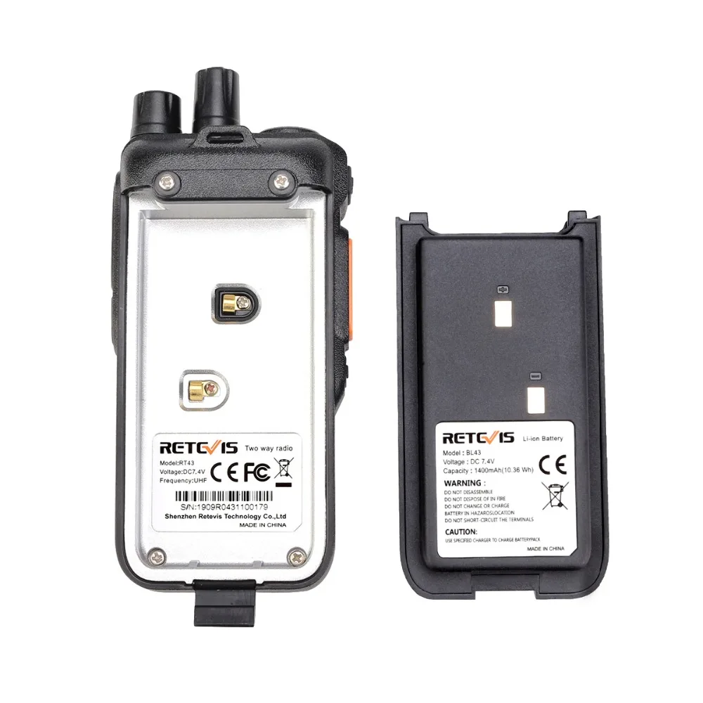 Retevis RT43 DMR цифровая рация 5 Вт UHF 400-480 МГц 32CH радио коммуникатор USB зарядное устройство двухстороннее радио цифровое/аналоговое радио