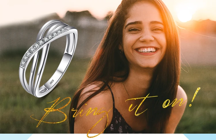 Jewelrypalace бесконечность любви Романтический Юбилей Свадебные Promise Ring 925 стерлингов Серебряные ювелирные изделия мода подарок на день рождения