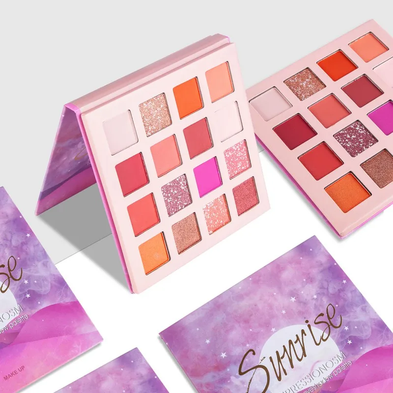 Recommend 16-color Makeup Shimmer Matte Eyeshadow Palette Waterproof Smudge-proof Eye Shadow