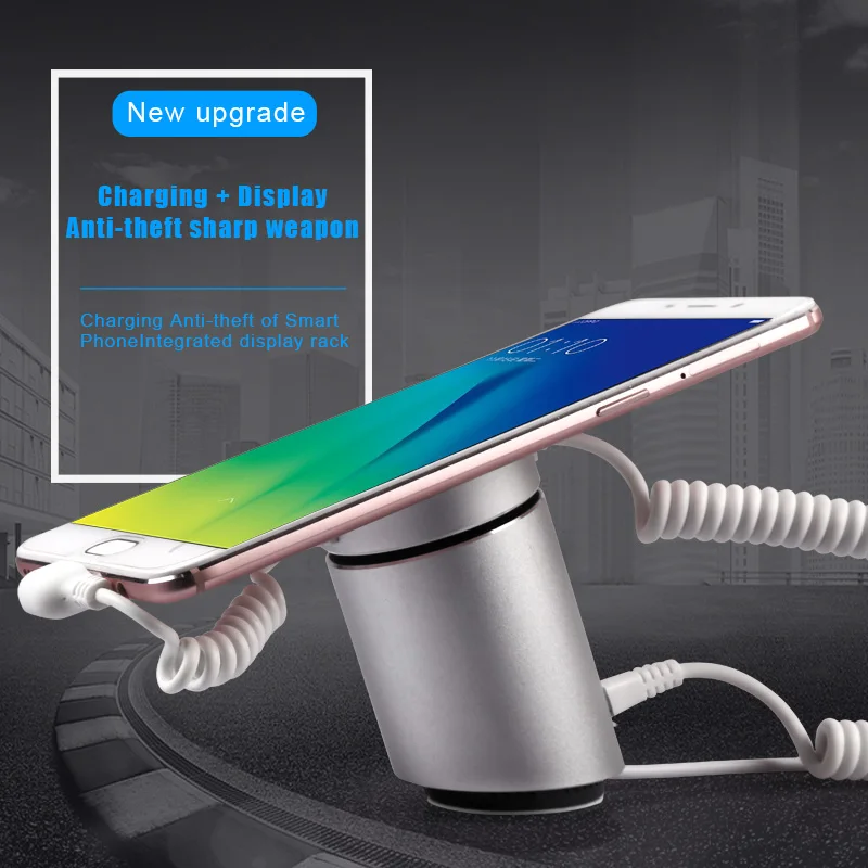 

Mobile Phone Security Anti-theft Display Stand Holder with Alarm Charging Cylindrical Phone Holder SP99