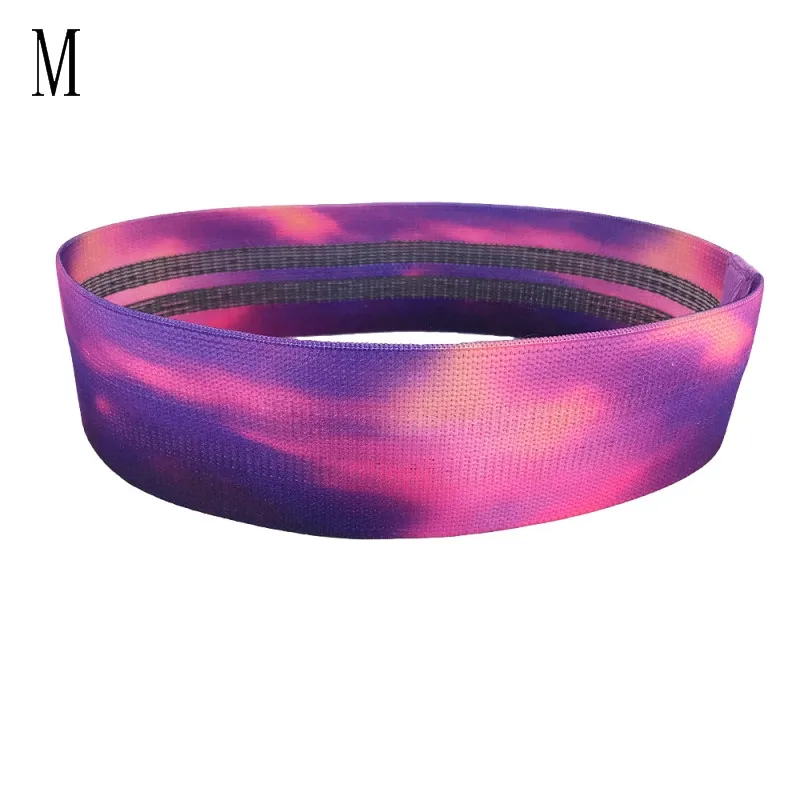 Purple aurora-M Пояса для йоги лента-трофей бедра кольцевая петля сопротивление группа тренировка, упражнение для ног бедра прикладом полосы нескользящая Йога полоса - Цвет: Purple aurora-M