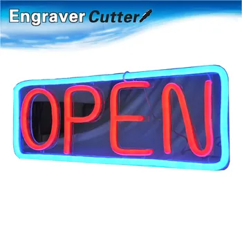 

Rectangular LED Open Signs Neon Styles Large Letter Display Vivid Bright Color