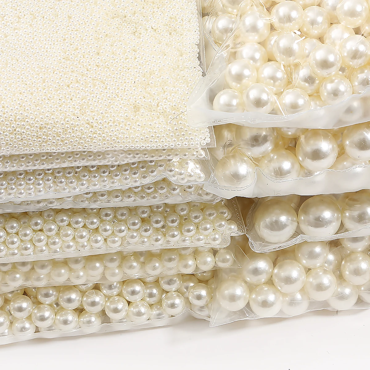 10-1000pcs 2/3/4/5/6/8/10/12/14/16/18MM Ivory Color No Hole ABS Imitation Pearl Beads Round Loose For Jewelry Making | Украшения и