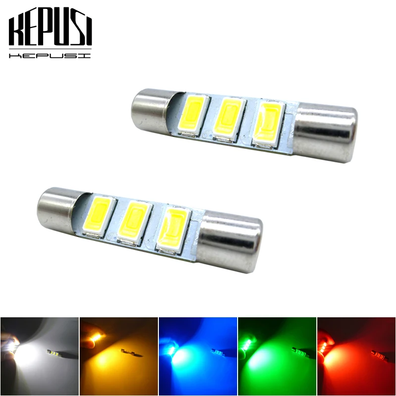 2шт 28 мм 29 3SMD 5630 Светодиодная лампа с клиновидным цоколем C10W C5W гирлянда Зеркало