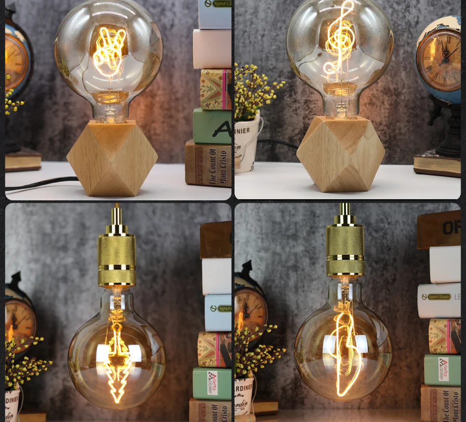 Марочные шарики edison домашняя декоративная светодиодная лампа накаливания 4 Вт с регулируемой яркостью G125Love Home Yes Note Copid's Arrow настольная лампа