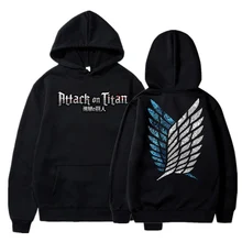 Attack on Titan Hoodies Unisex men women Oversized Sweatshirts Fleece Hooded Pullover sudaderas haikyuu harajuku graphichoodies