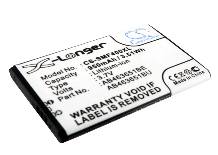 Аккумулятор для Samsung AB463651BE GT-S3653 GT-S3830U GT-S5260 GT-S5292 GT-S5292R 950mAh / 3.52Wh | Мобильные телефоны