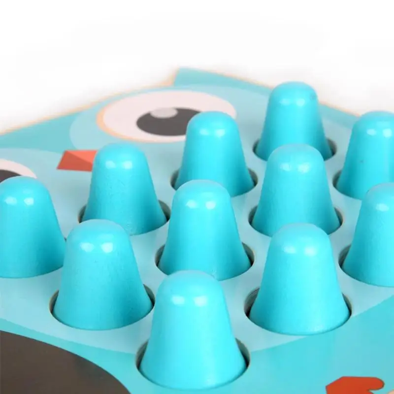  Kid Training Memory Detective Puzzle Toy Wood Owl Shape Children Table Game BIrthday Gift Brain Dev