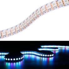 WS2813 led pixel striscia di 1 m/4 m/5 m Dual-segnale 30/60/144 pixel/led/m, WS2812B Aggiornato Nero/Bianco PCB, IP30/IP65/IP67 DC5V(China)