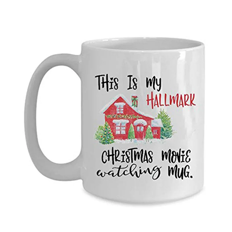 coffee mug Hallmark Movies, Hallmark Рождественская кружка, Рождественская кружка, рождественский подарок, грязный подарок Санты, рождественский подарок, кружка с Сантой-11 унций - Цвет: coffee mug
