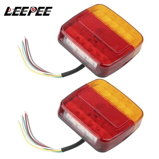12V Taillight Turn Signal Indicator 26 LEDs Tail Light Car Number Plate Light Rear Reverse Brake Stop Lamp Trailer Truck Caravan