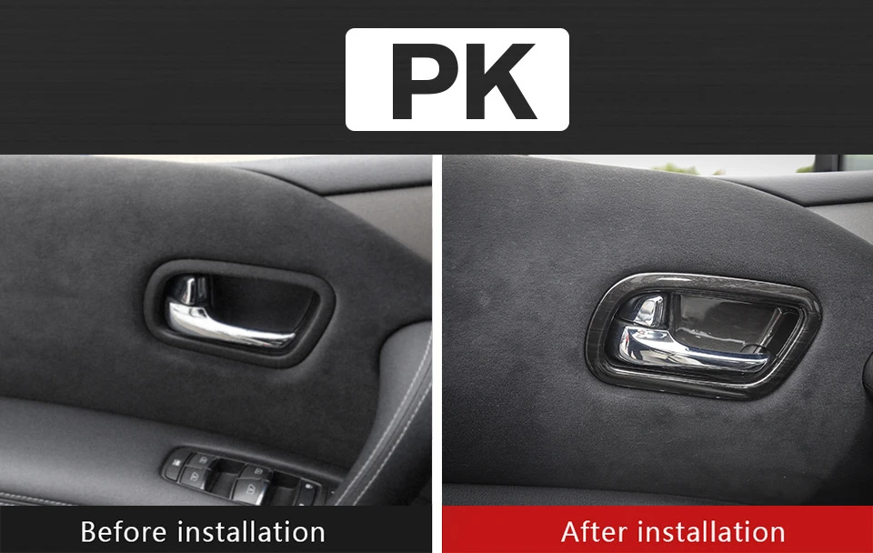 pk SHINEKA Interior Mouldings For Nissan Patrol Y62 Accessories ABS Door Handle Bowl Sticker 2013- 2017 For Patrol Y62