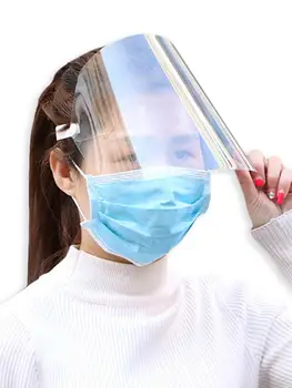 

2020 Face Protection Cap Anti-fog Empty Top Cap Clear Transparent Full Face Splash-proof Oil-proof Face Protective Hat