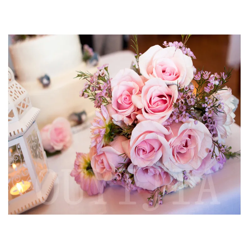 OUYIJIA5d DIY Diamond Painting Pink Rose Full Square Round Rhinestone Embroidery Craft Home Decoration Tool Set | Дом и сад