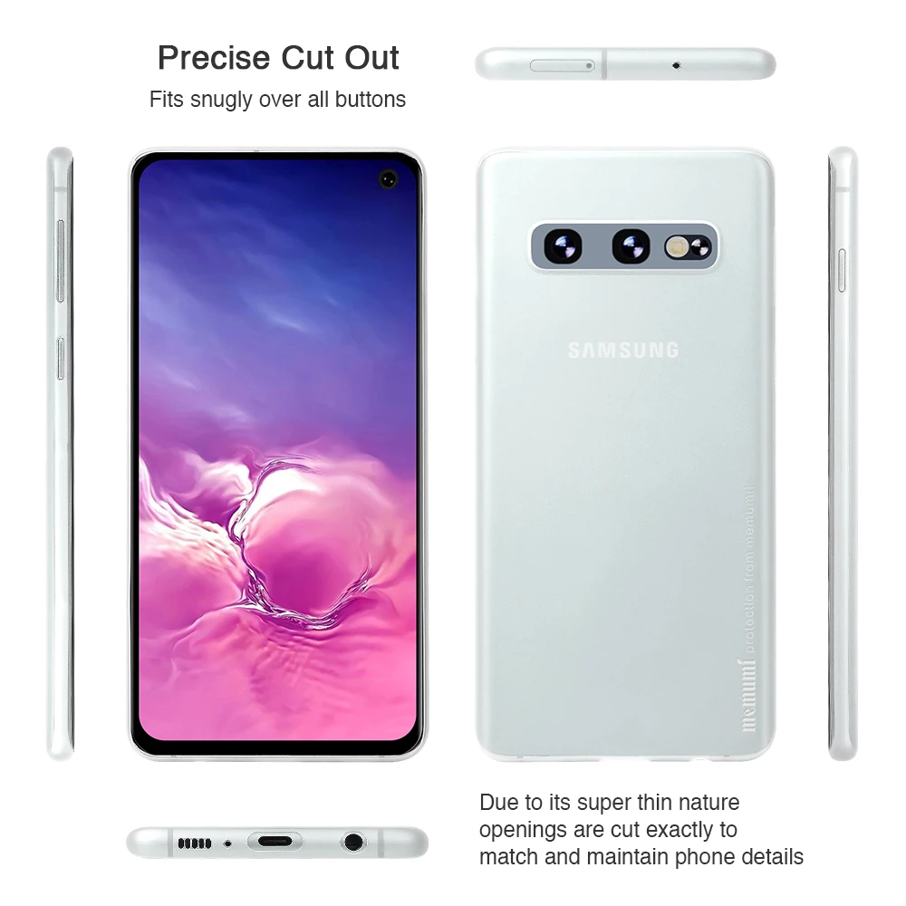 Memumi чехол для samsung-S10/S10e/S10 Plus, Жесткий Чехол, ультратонкий ПП 0,3 мм матовый тонкий чехол для Galaxy-s10 plus