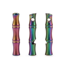 Красочные бамбуковые формы из нержавеющей стали свисток Открытый аварийный выживания поставки Спорт рефери Черлидинг свисток