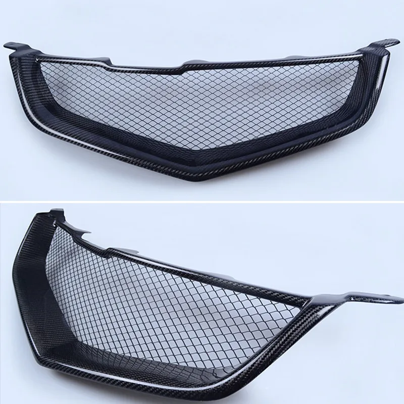 Используется для Honda Accord CL7 Racing Grills 2003 04 05 carbon fiber Refitt Передняя Центральная гоночная решетка крышка аксессуары без логотипа автомобиля