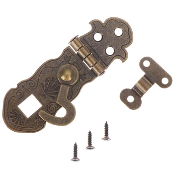 

1pc Antique Diary Book Notebook Lock Metal Buckle Package Gift Box Hinge Lock Fastener Hinge Lock