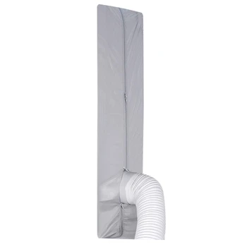 

400cm Window Seal for Portable Air Conditioner and Tumble Dryer,Sealing AC with Adhesive Fastener,Easy to Install - Gray