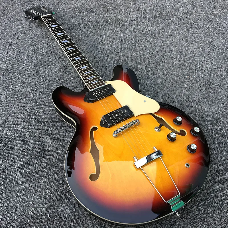 

2019 High quality Electric Guitar,Semi-hollow,Maple body With P90 pickup,free shipping