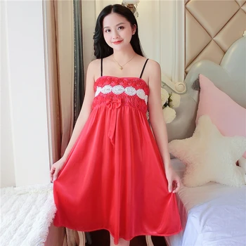 

Home Dress New Sleeping Dress Fashion Style Night Dress Night Wear Sleep Dress Night Shirt Purple Women Night Gown Long Shirt