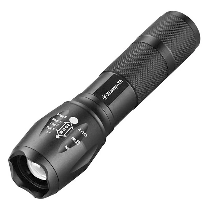 LSL LED Outdoor Waterproof Flashlight Portable USB Rechargeable T6 Tactical Hand Torch With Mobile Power for Camping Fishing