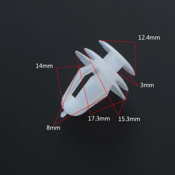 

100Pcs Bumper clips 9mm Push Accessories Plastic Screw Fastener Rivets