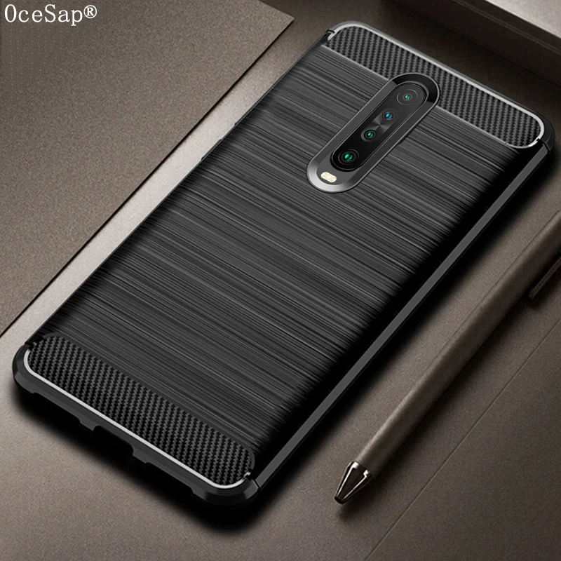 Чехол OceSap для Xiao mi Red K30 Pro Note 8 Мягкий силиконовый чехол из углеродного волокна Xiaomi
