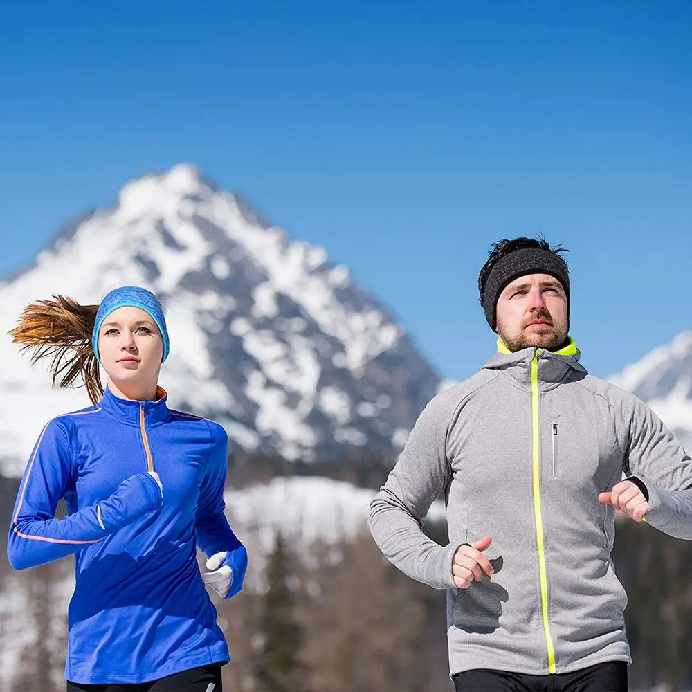 Ear Warmer Winter Sweatband Running Headband Women Girls Hair Sweat Fleece Ear Cover Hair Bands Outdoor Sports Headscarf 1Pc sports headbands