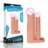 Lovetoy Pleasure X-Tender Double Penis Sleeve Double Penetration Anal Sex Penis Extension Cock Sleeve Adult Product 1