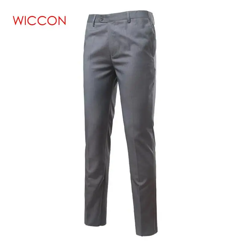 Suit Pants Fashion Elegant Men's Pants Solid Color Straight Long Trousers Men's Slim Fit Formal Trousers Smart Casual Pants