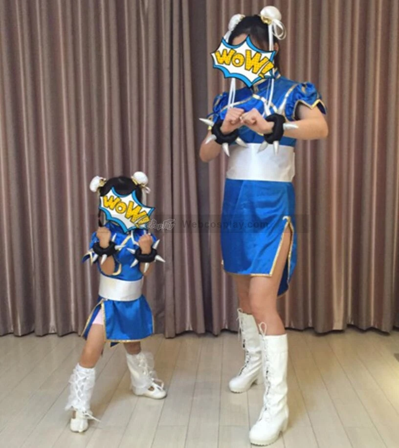 Синие костюмы для косплея Chun-Li