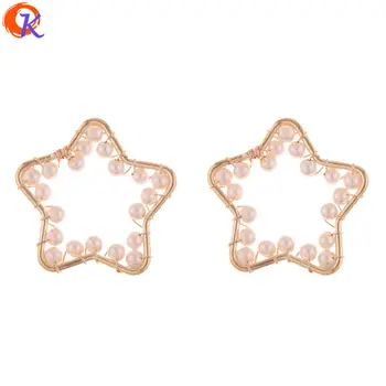 

Cordial Design 40Pcs 26*26MM Jewelry Accessories/DIY Parts/Imitation Pearl/Star Shape/Earring Making/Hand Made/Earring Findings