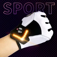 Intelligent GEL Cycling Gloves Bicycle LED Turn Signal Half Finger Sport Gloves Non-slip Riding Outdoor Bike Gloves MTB 1