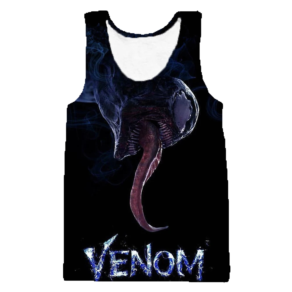 

New 3D Print Movie Venom Men's Summer Casual Vest Hip Hop Fashion Trend Street Punkstyle Men Vest Large Size Unisex Clothing Top