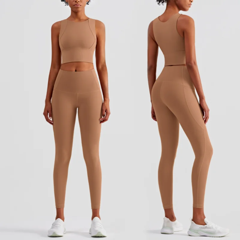 

Women Sports Yoga Set Sexy Push Up Gym Bras High Waist Yoga Leggings Set Female Breathable Running Suit