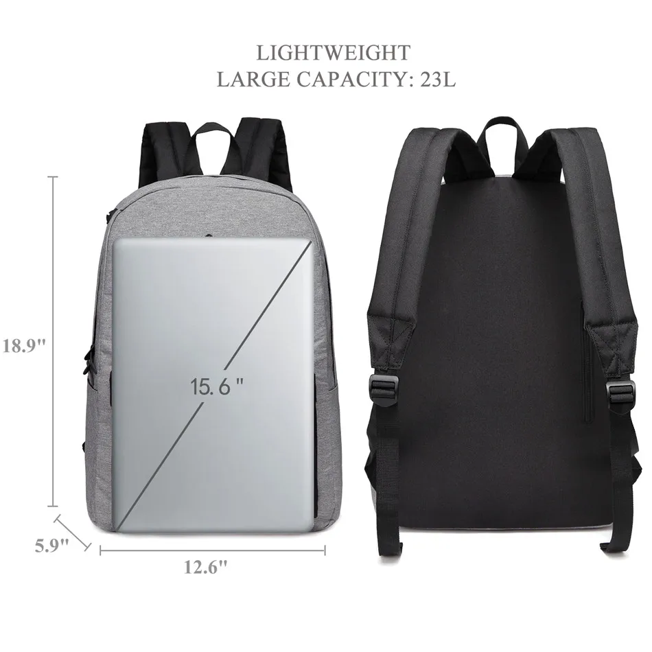Рюкзак vasky мужской серый Повседневный 15 дюймов для ноутбука|laptop backpacks college|backpack