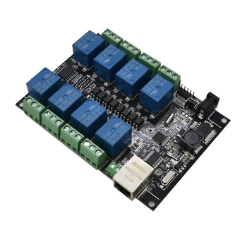 

Hot TTKK NC-1000 Ethernet RJ45 TCP/IP Remote Control Board with 8 Channels Relay Integrated AC250V 485 Networking Controller DC7