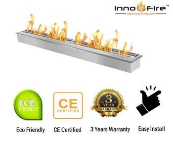 

Inno living fire 48 inch stainless fire pit burner indoor usage fireplace