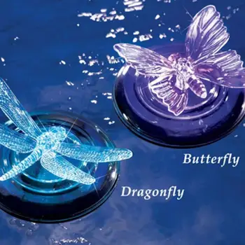 

Butterfly Heads Motion Sensor Path Lamp Outdoor Lights Solar Power Festival Floating Pool Colorful Bright Waterproof LED