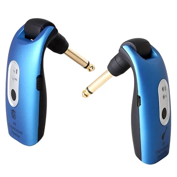 

2.4GHz Wireless Guitar System Transmitter A9 Receiver Built-In Rechargeable Accessories,Blue