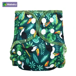 Miababy fraldas de pano de bambu, fraldas para recém nascidos com tecido pequeno a prova d'água pul fit de 3 5kg para bebês