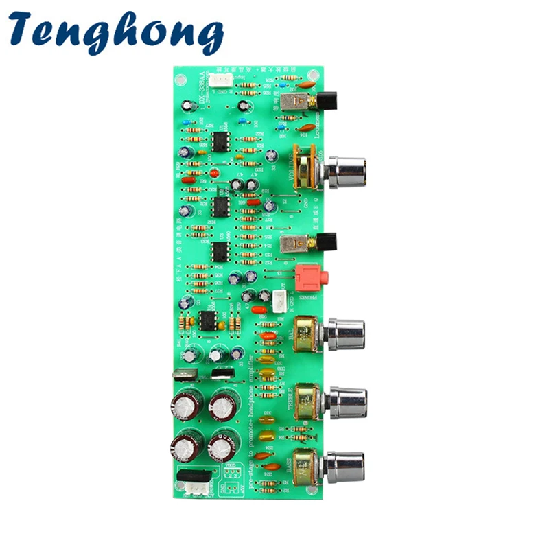 Tenghong 4558 Tone Board Preamp With Treble Bass Volume Adjustment Preamplifier Tone Controller For Digital Amplifiers Board DIY