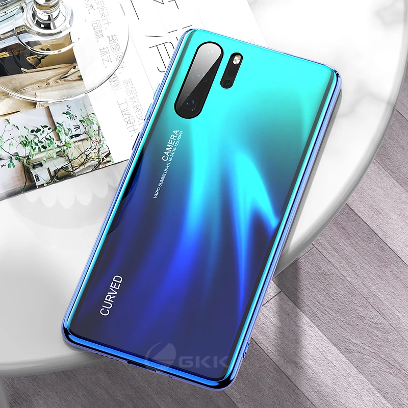 GKK чехол для huawei P30 Pro Чехол Из Закаленного градиентного стекла с мягким краем оптический чехол с покрытием для huawei P30 Pro Чехол Coque Fundas