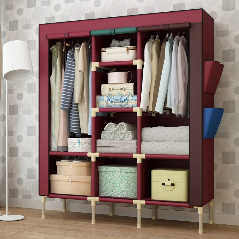 Простой креативный гардероб стальная труба усиленная сборка большая