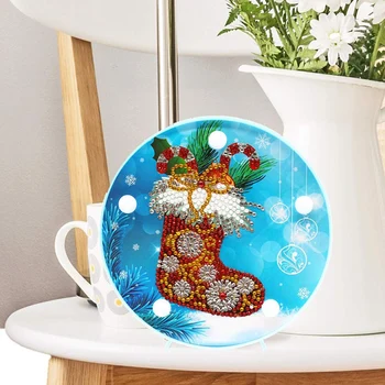 

DIY 5D Diamond Painting Christmas Stockings By Number Kits Painting Cross Stitch Full Drill Crystal Rhinestone Embroidery Arts C