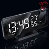 LED Digital Alarm Clock Watch Table Electronic Desktop Clocks USB Wake Up FM Radio Time Projector Snooze Function 2 Alarm 2# 2